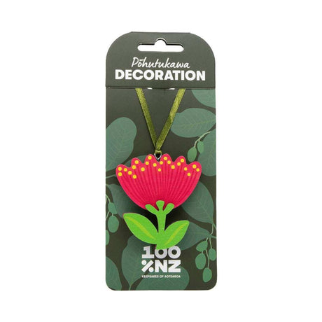 Pohutukawa Wooden Decoration - Funky Gifts NZ