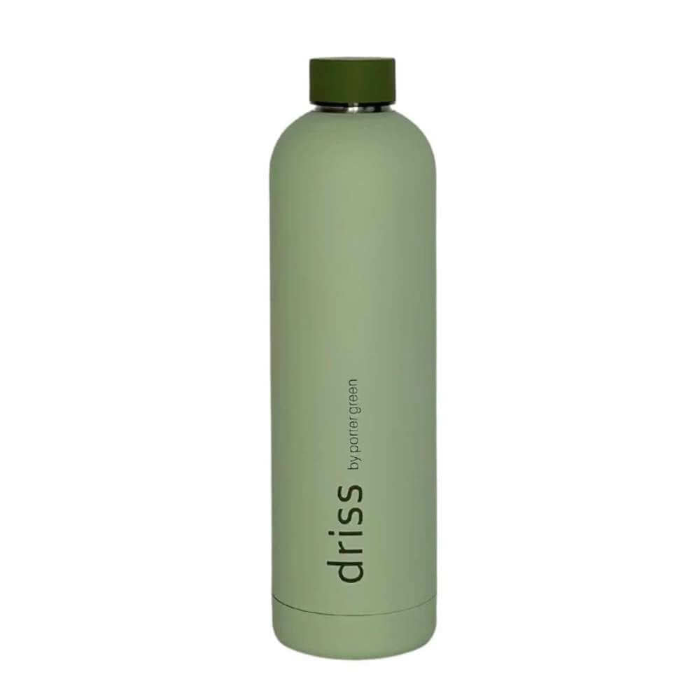 Driss Insulated Stainless Steel Water Bottle Sage + Olive - Funky Gifts NZ