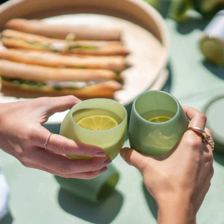 Fegg Silicone Unbreakable Glasses - Sage + Olive - Funky Gifts NZ