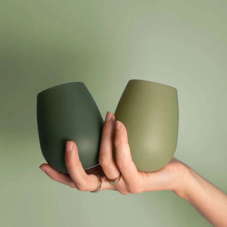 Fegg Silicone Unbreakable Glasses - Sage + Olive - Funky Gifts NZ
