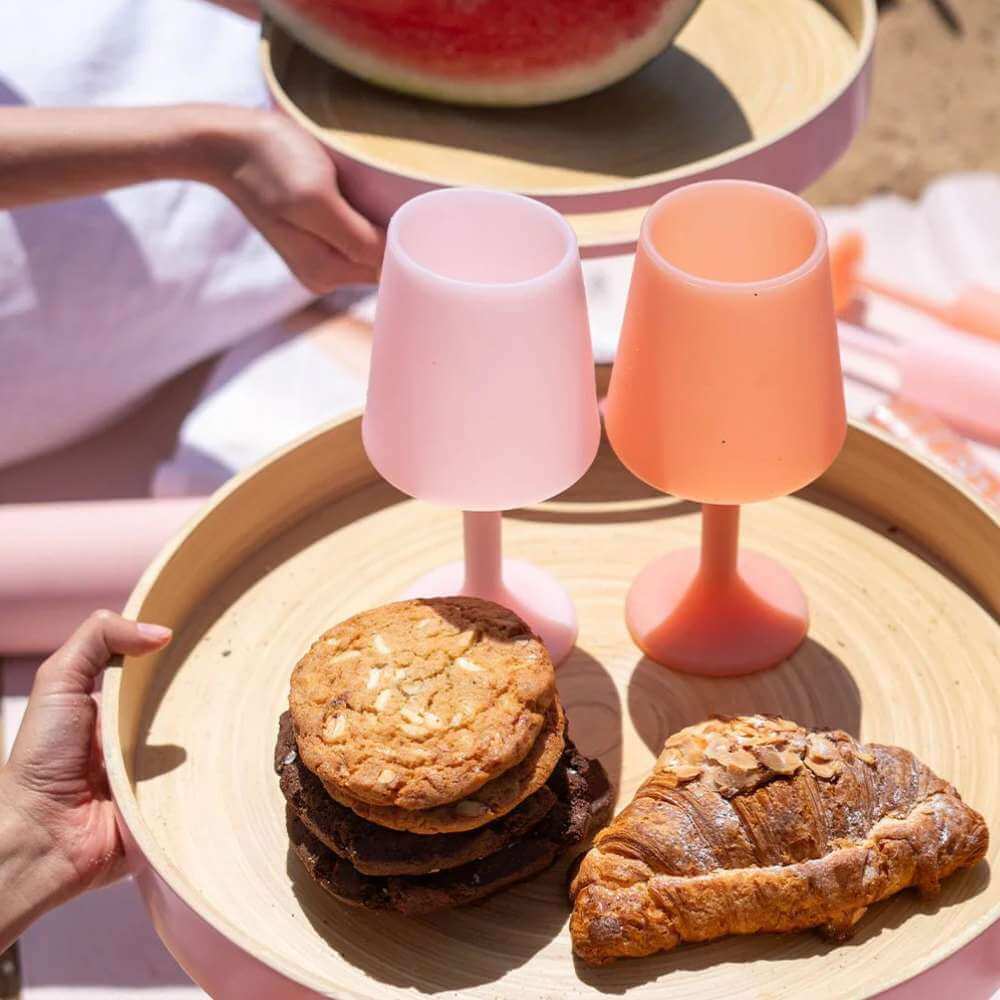 Swepp Silicone Unbreakable Wine Glasses - Peach + Petal - Funky Gifts NZ
