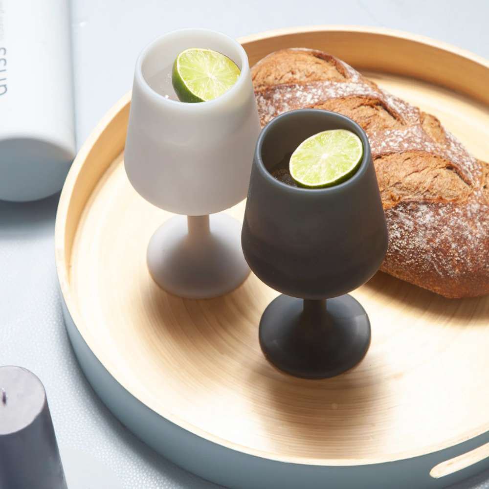 Swepp Silicone Unbreakable Wine Glasses - Smoke + Storm - Funky Gifts NZ