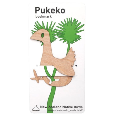 Wooden Pukeko Bookmark - Funky Gifts NZ