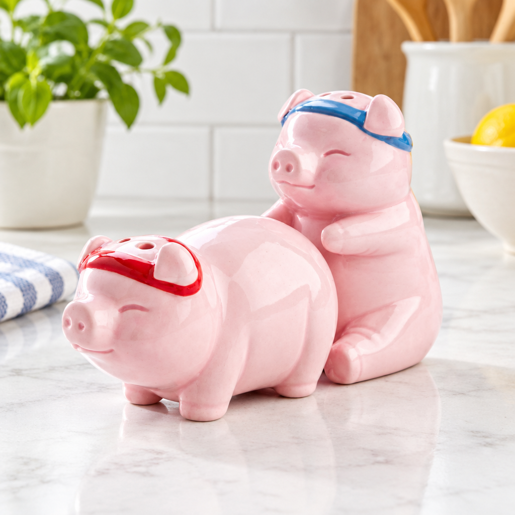 Salt & Pepper Set Rude Pigs - Funky Gifts NZ