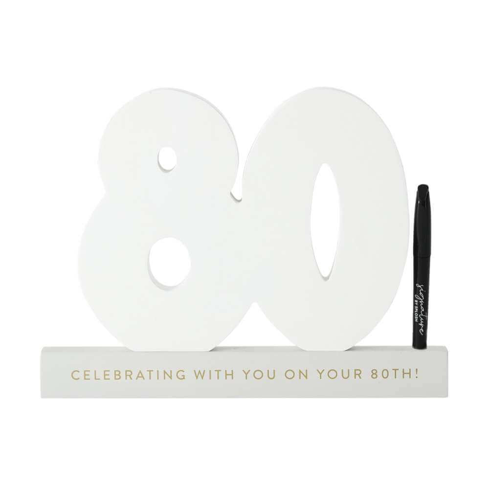 Signature Numbers - 80th Birthday - Funky Gifts NZ