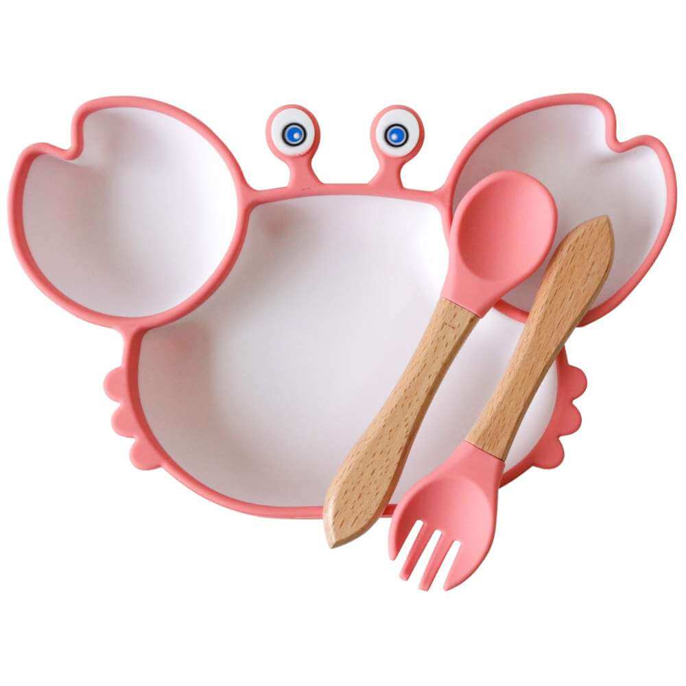 Silicone Crab Bowl Set Pink - Funky Gifts NZ