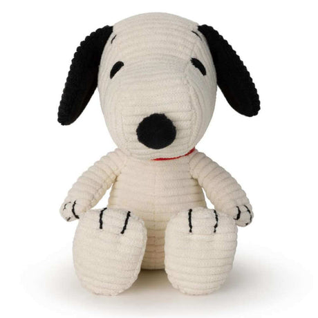 Sitting Snoopy Corduroy Cream 12cm - Funky Gifts NZ