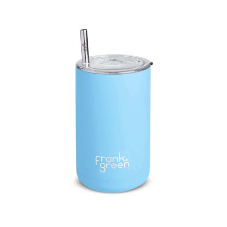 Iced Coffee Cup With Straw - Sky Blue - Funky Gifts NZ