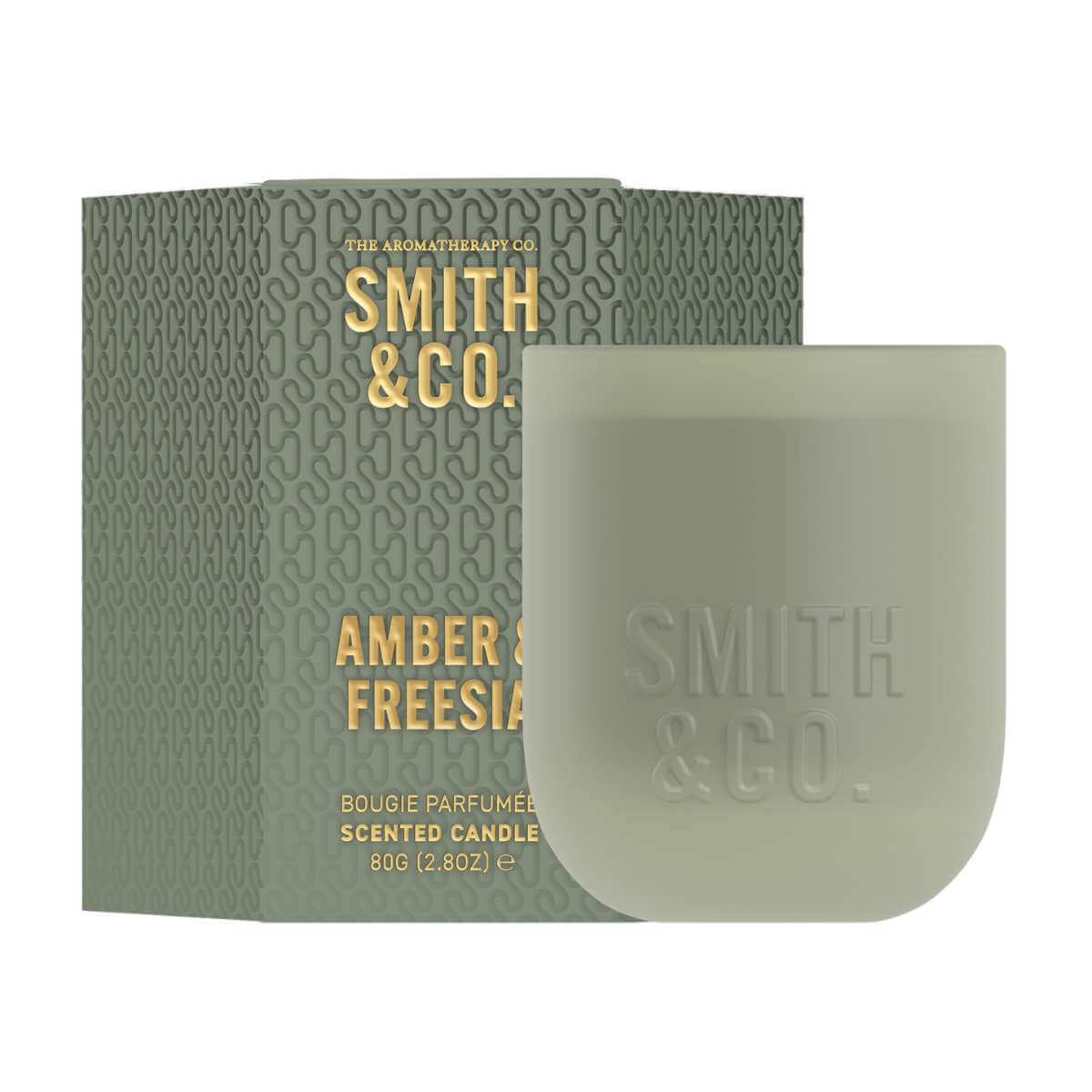 Smith & Co 80g Candle - Amber & Freesia - Limited Edition - Funky Gifts NZ