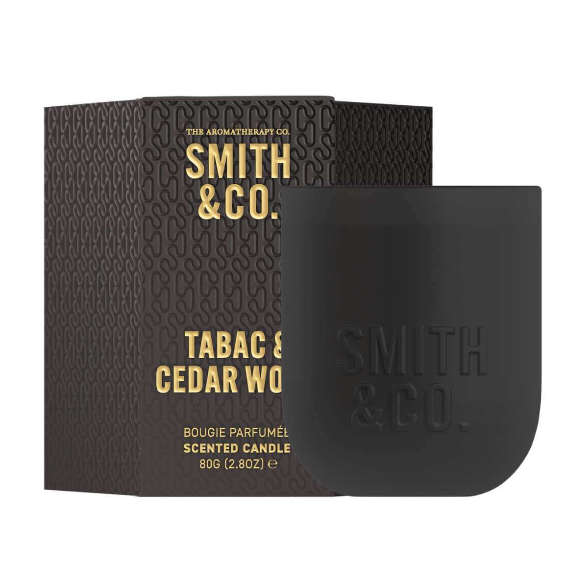 Smith & Co 80g Candle - Tabac & Cedarwood - Limited Edition - Funky Gifts NZ