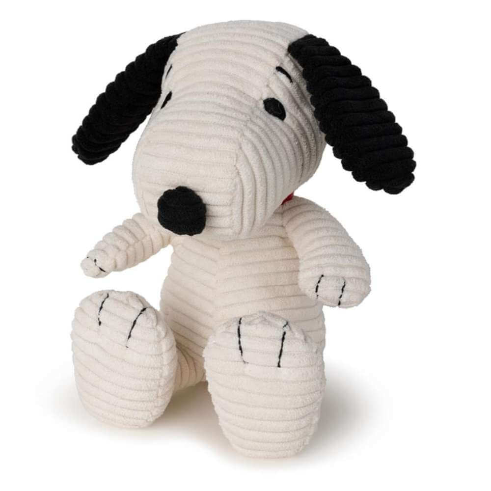 Snoopy ECO Corduroy Cream 19cm - Funky Gifts NZ