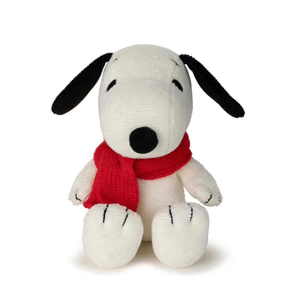 Snoopy Sitting With Scarf 17cm - Funky Gifts NZ