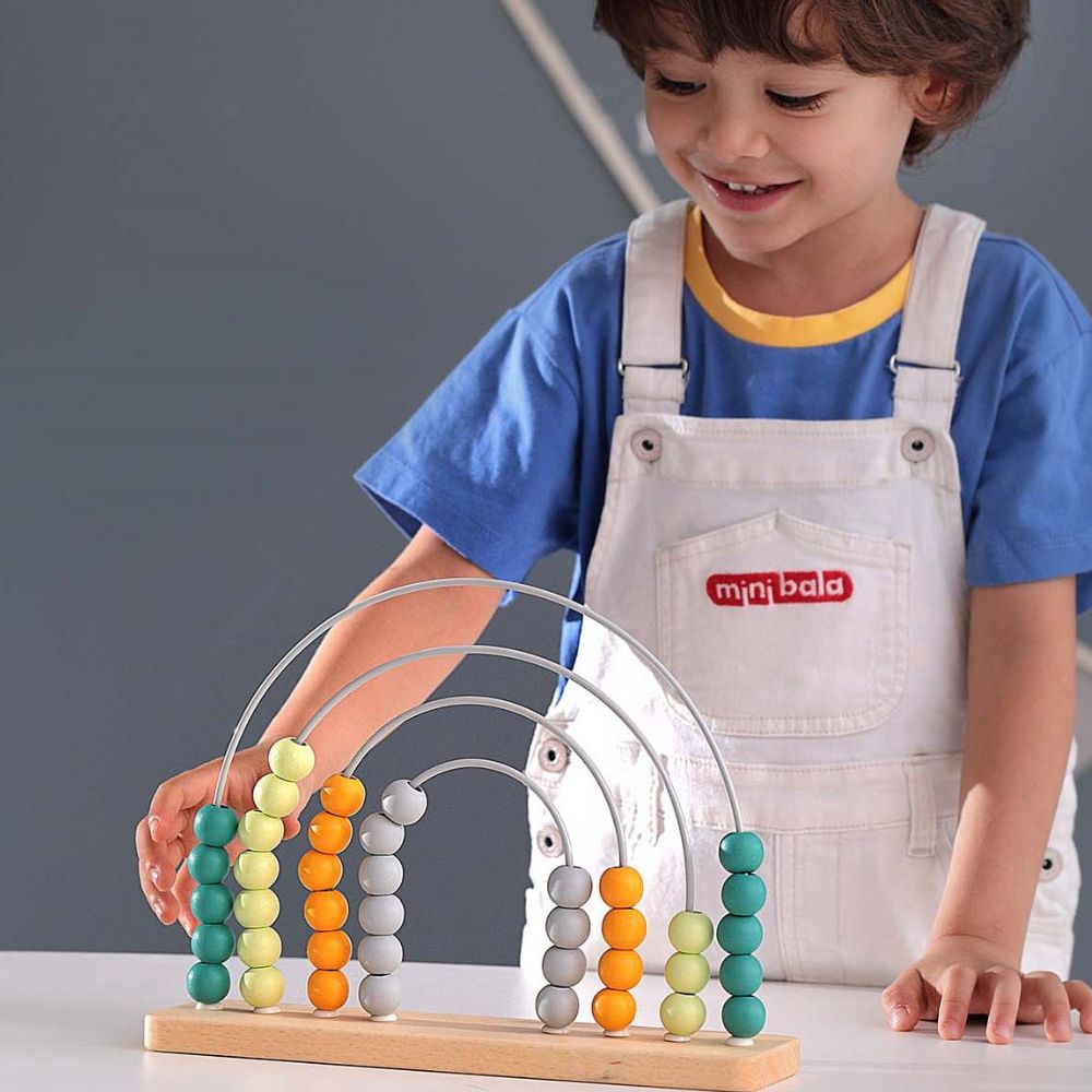 Wooden Rainbow Abacus - Funky Gifts NZ