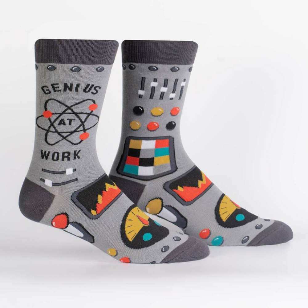 Sock It To Me - Men's Crew Socks - Genius At Work - Funky Gifts NZ