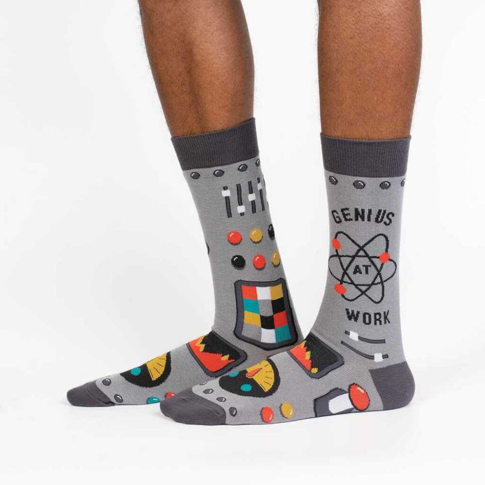 Sock It To Me - Men's Crew Socks - Genius At Work - Funky Gifts NZ