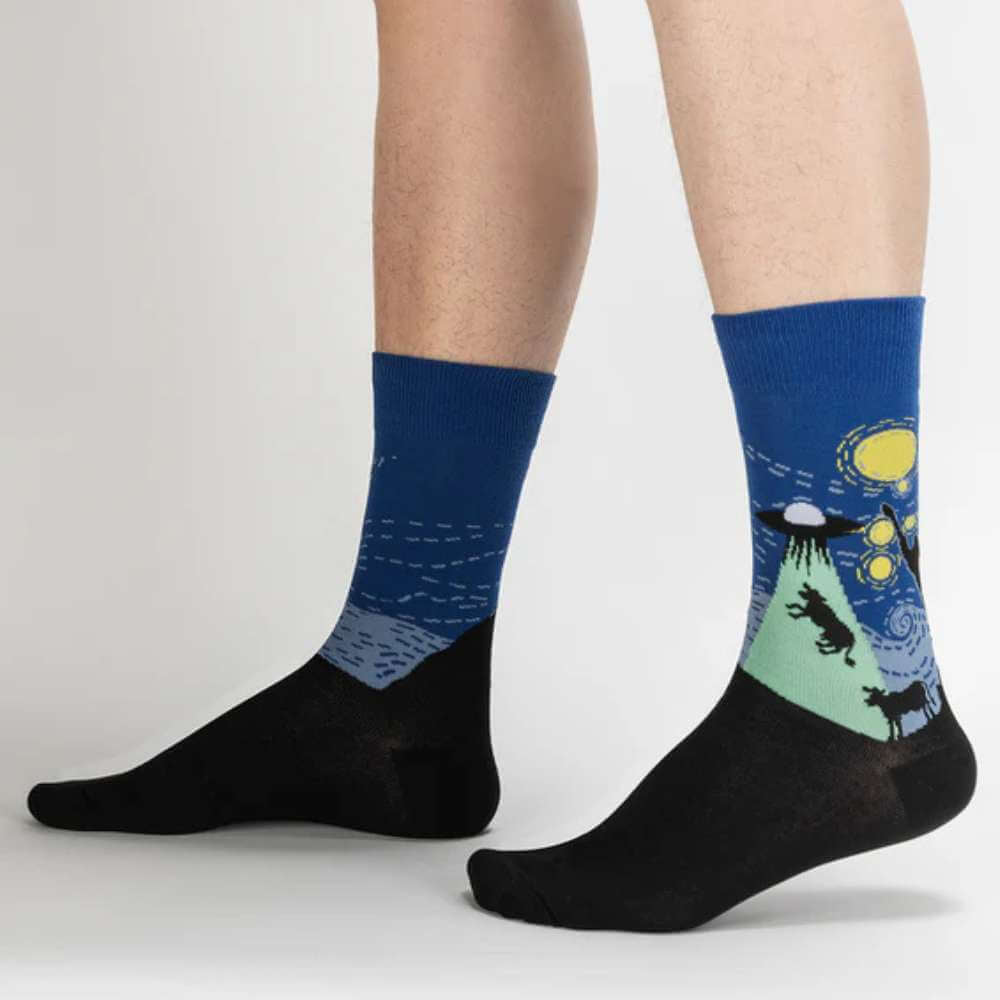 Sock It To Me Socks - Men's Crew - The Starry Flight - Funky Gifts NZ