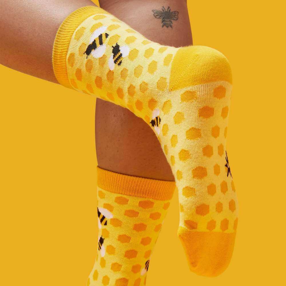 Sock It To Me Socks - Women's Crew - Bees Knees - Funky Gifts NZ