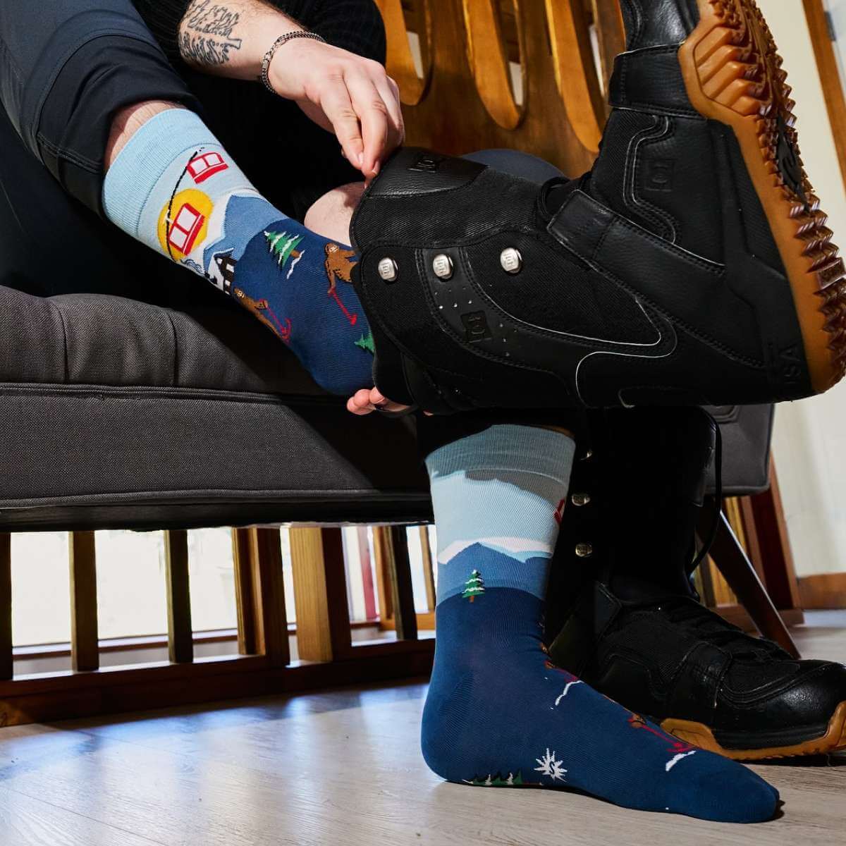 Sock It To Me Socks - Men's Crew - Hit the Slopes - Funky Gifts NZ
