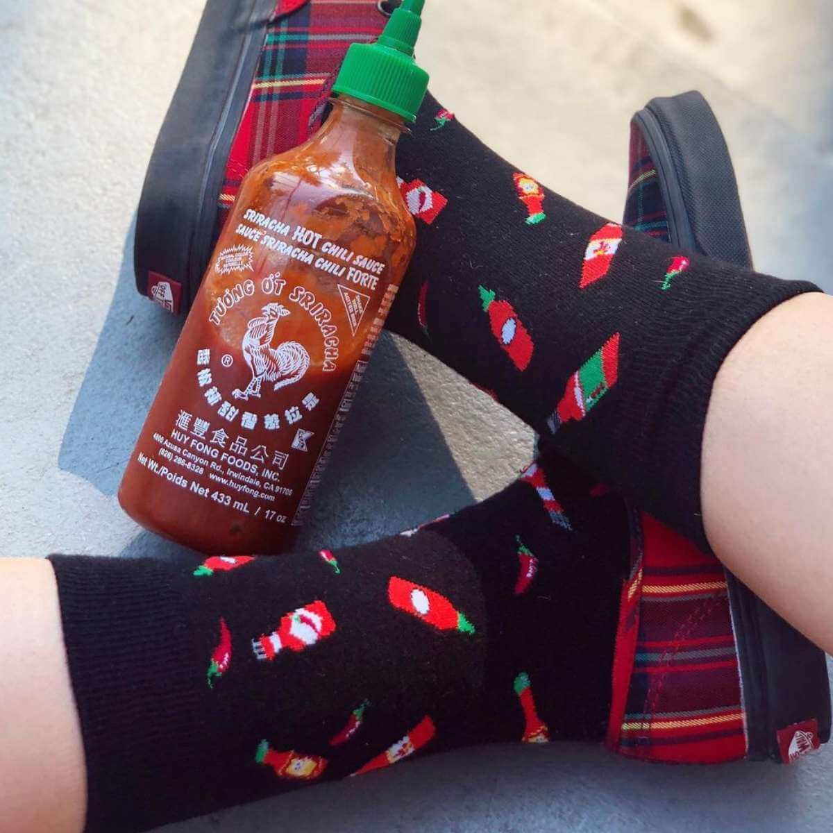 Sock It To Me Socks - Men's Crew - Hot Sauce - Funky Gifts NZ