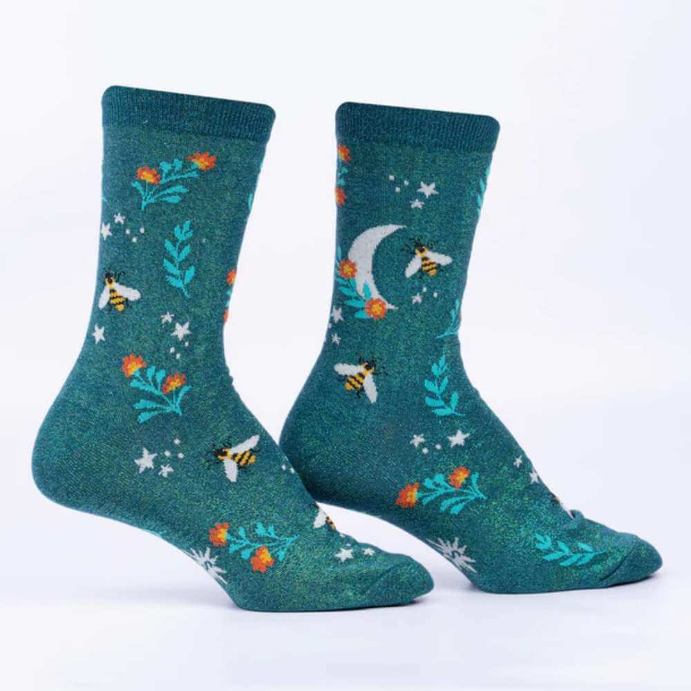 Sock It To Me Socks - Women's Crew - Bee Dazzling - Funky Gifts NZ