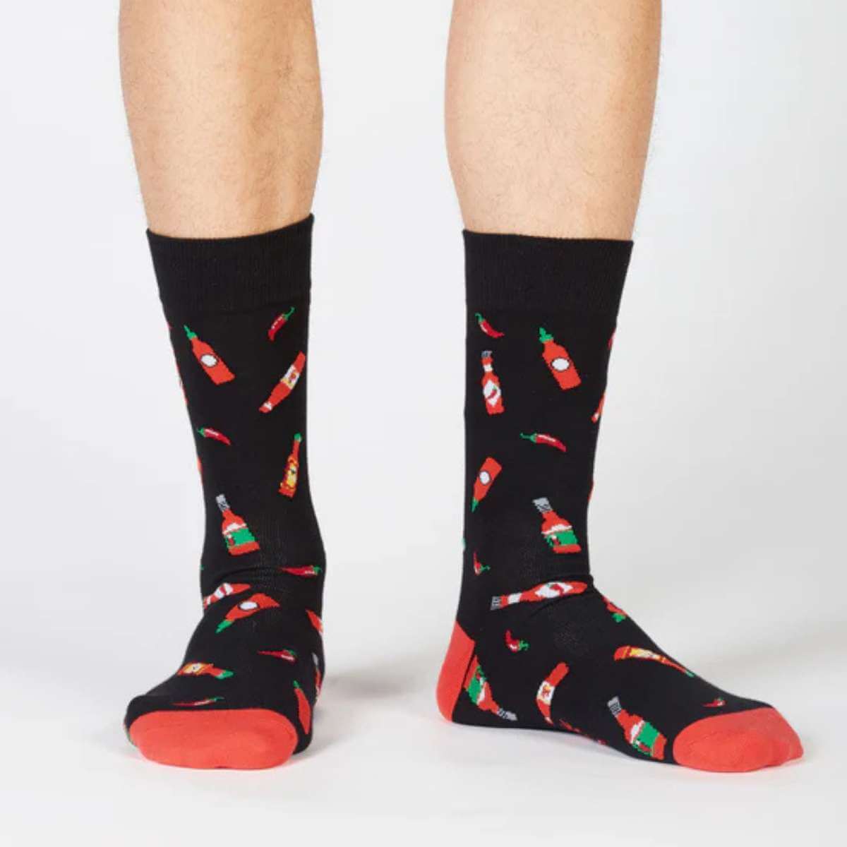 Sock It To Me Socks - Men's Crew - Hot Sauce - Funky Gifts NZ