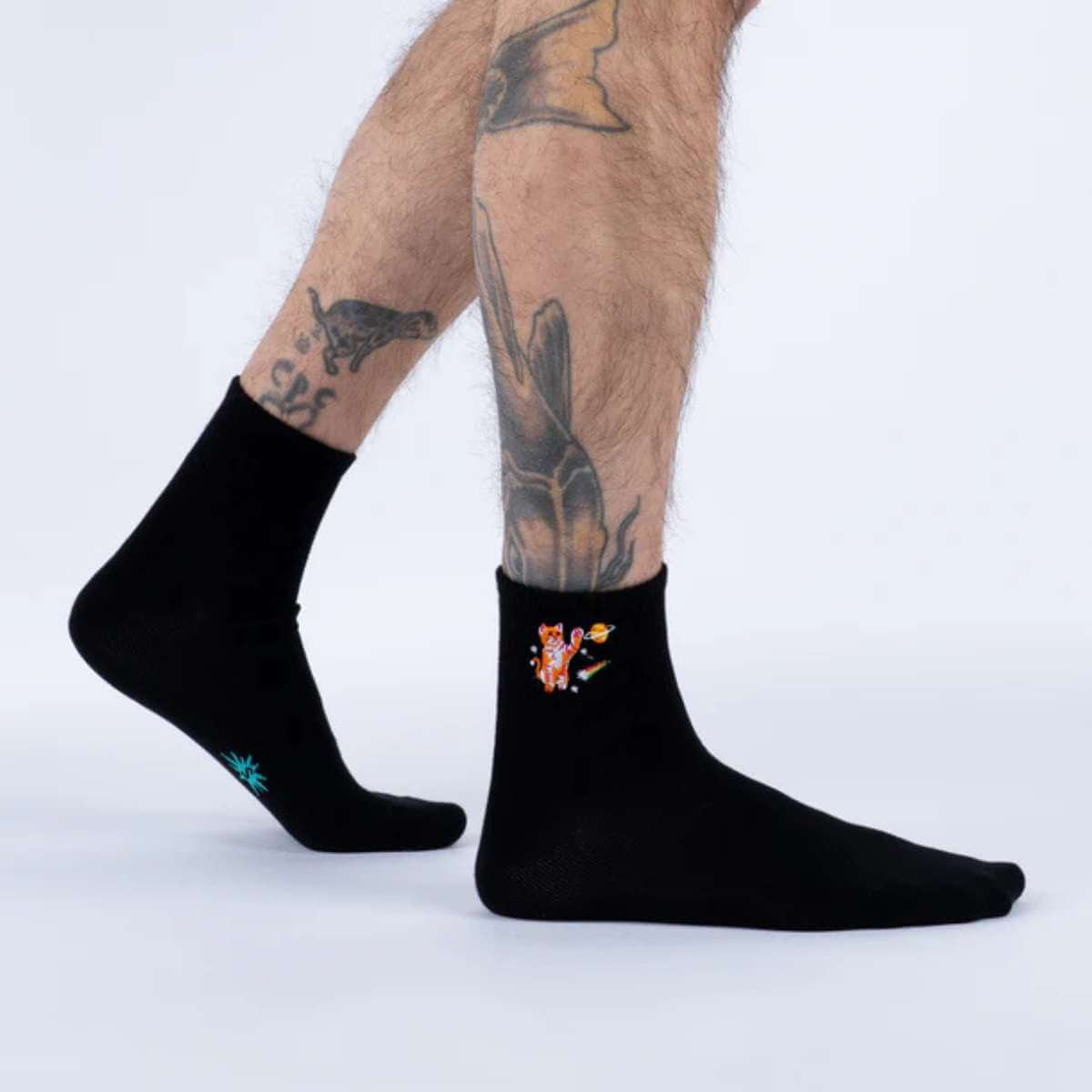 Sock It To Me Socks - Quarter Sock - Space Cats - Funky Gifts NZ