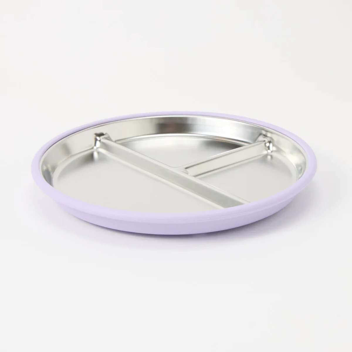 Stainless Steel Divided Plate With Suction Base - Funky Gifts NZ