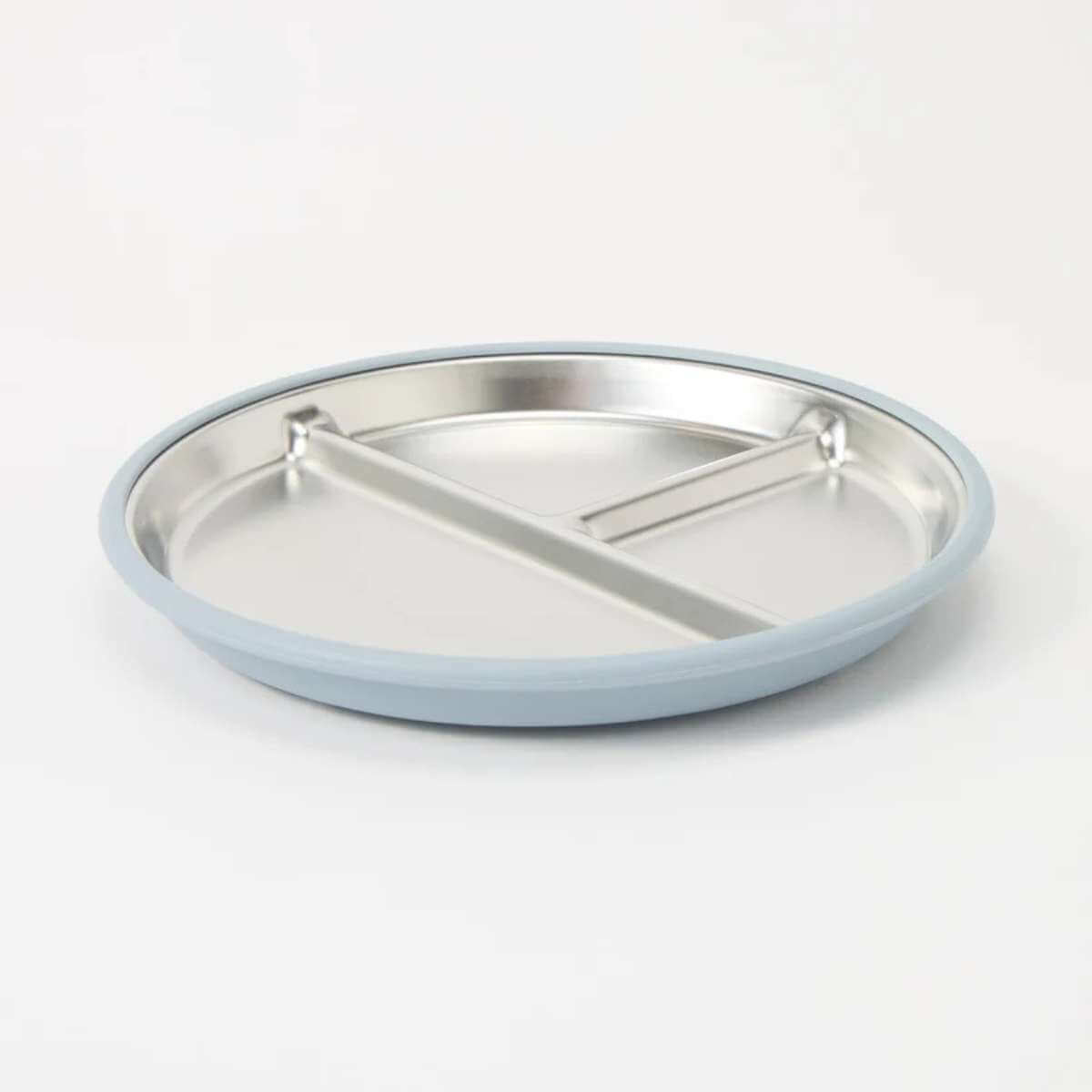 Stainless Steel Divided Plate With Suction Base - Funky Gifts NZ