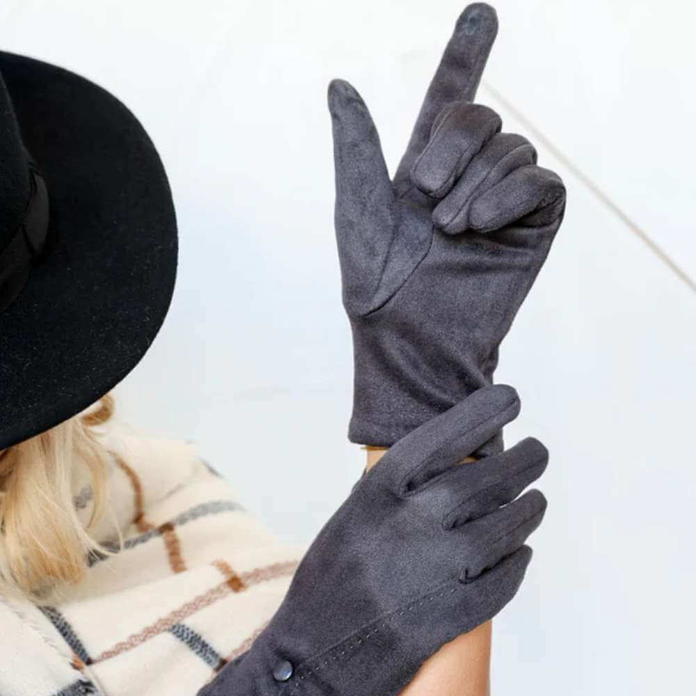 Stretch Gloves - Grey - Funky Gifts NZ