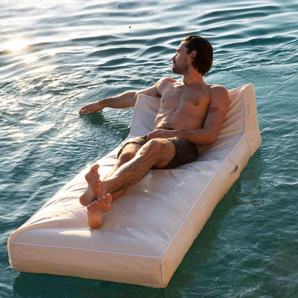 SunnyLife Luxe Lie-On Lounger Casa Blanca - Funky Gifts NZ