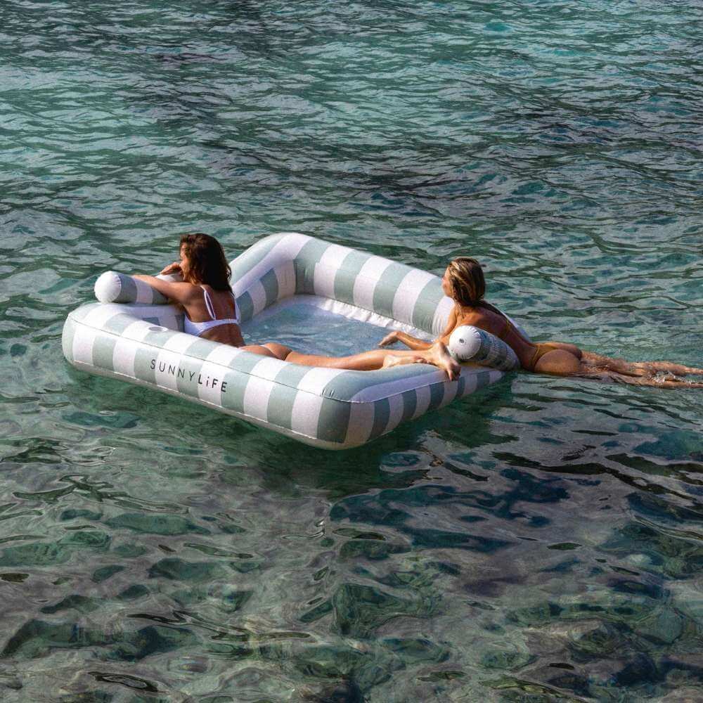 SunnyLife Luxe Twin Hammock Float The Vacay Soft Olive - Funky Gifts NZ