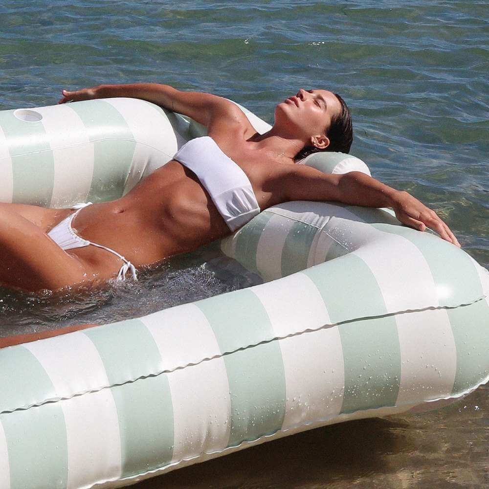 SunnyLife Luxe Twin Hammock Float The Vacay Soft Olive - Funky Gifts NZ