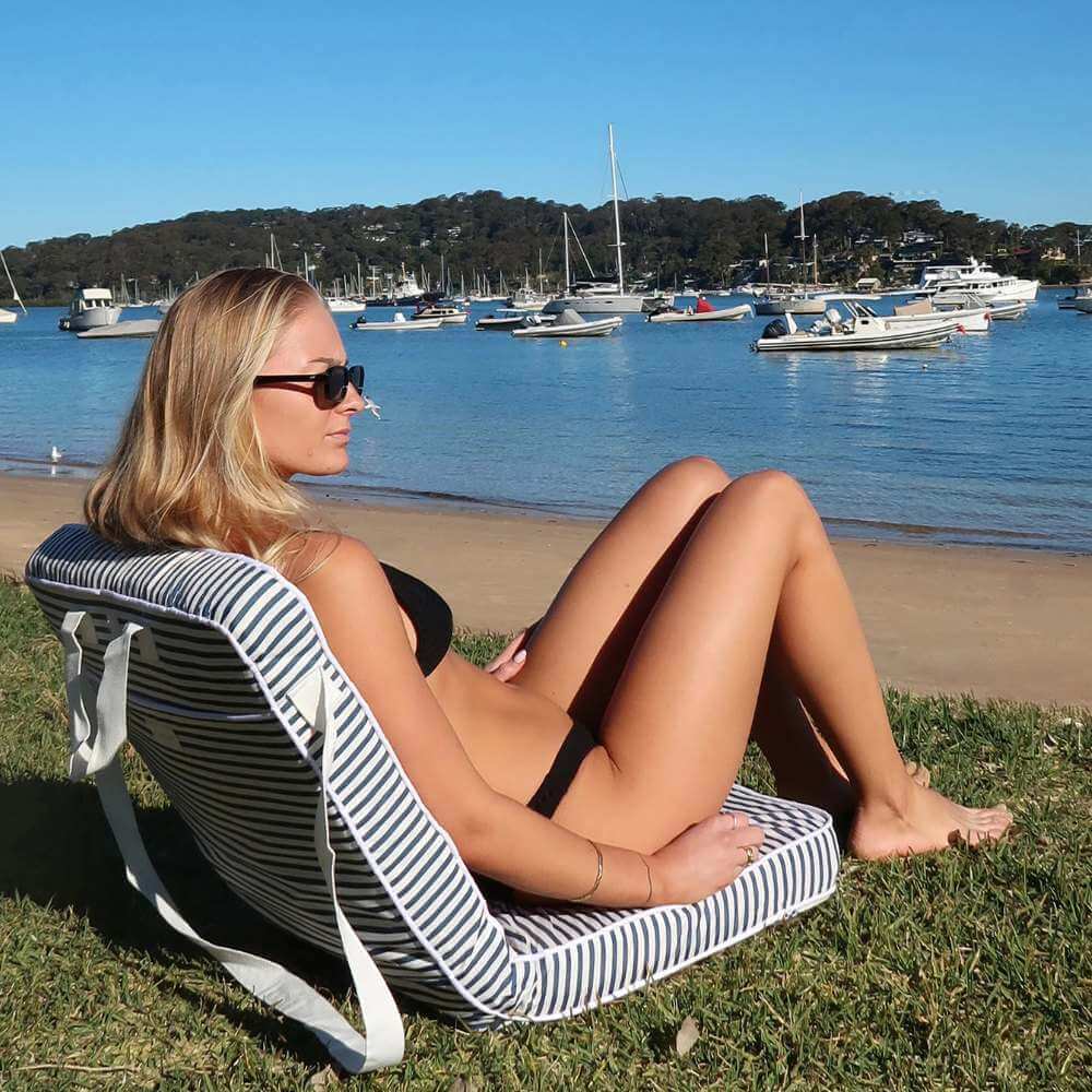 SunnyLife Take Anywhere Folding Chair Resort Stripe - Funky Gifts NZ