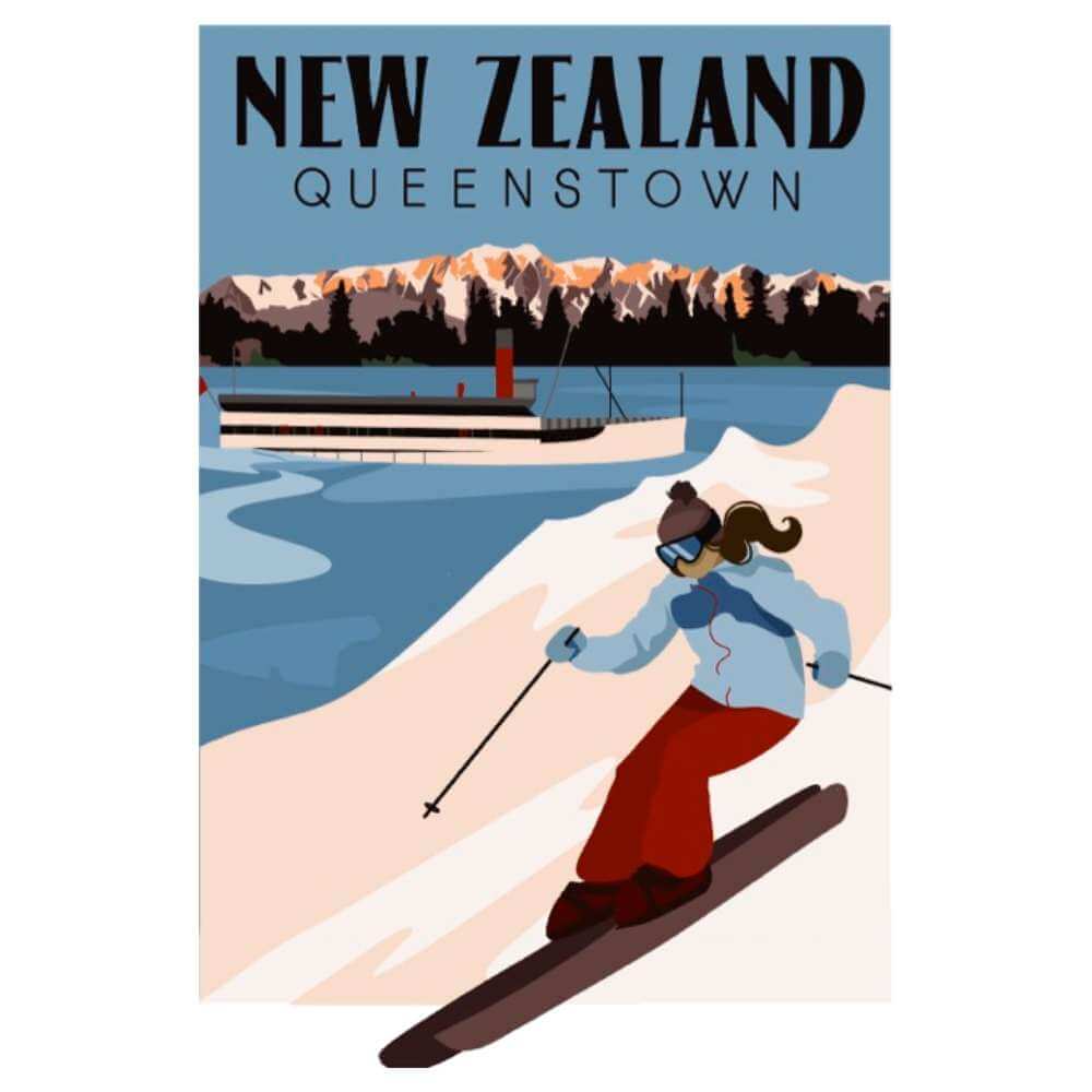 Moana Road Tea Towel - Queenstown - Funky Gifts NZ