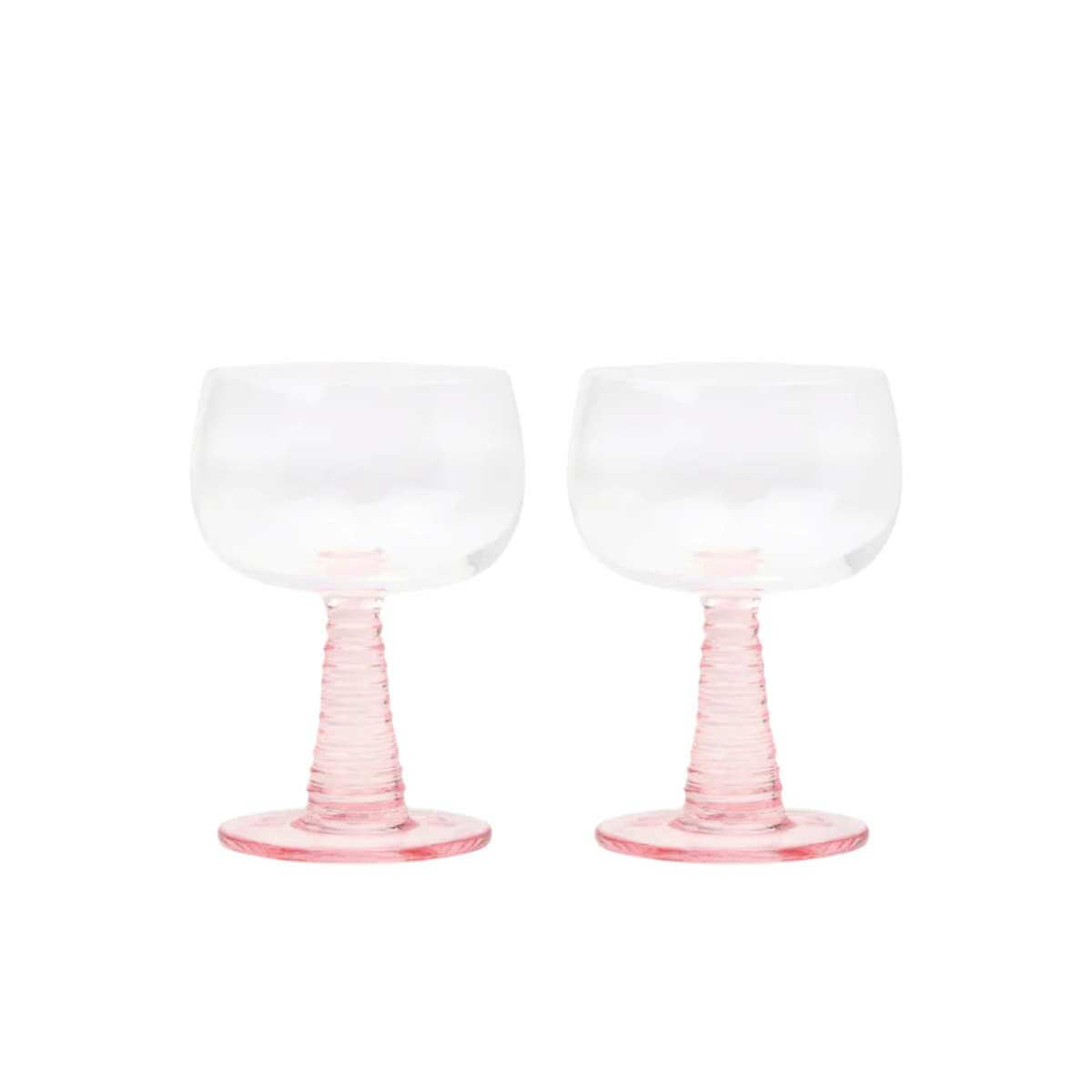 The Romy Wine Glasses Set of 2 - Blush - Funky Gifts NZ