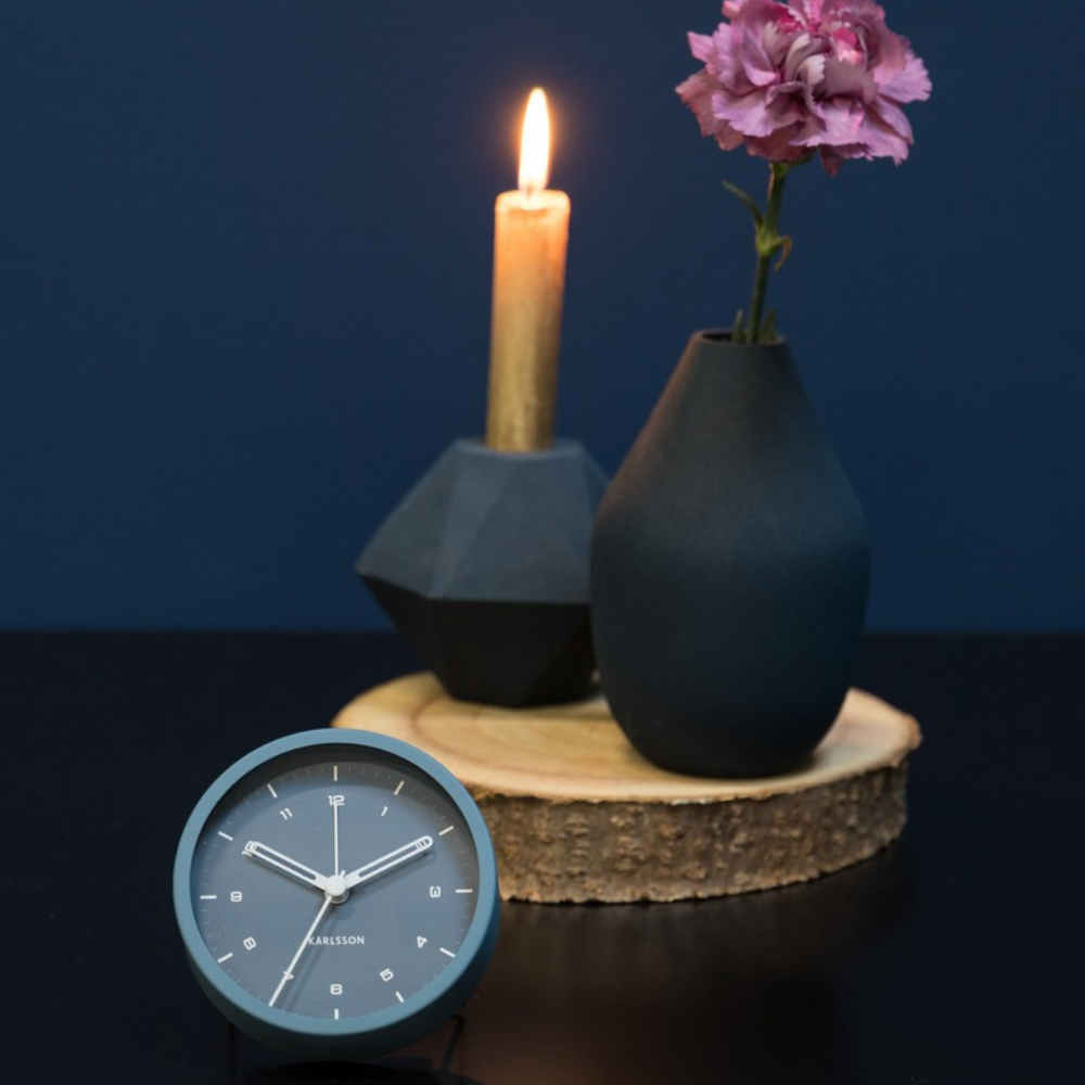 Karlsson Alarm Clock Tinge - Blue - Funky Gifts NZ