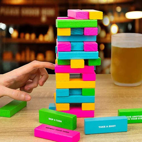 Tipsy Topple Tower - The Drinking Game - Funky Gifts NZ