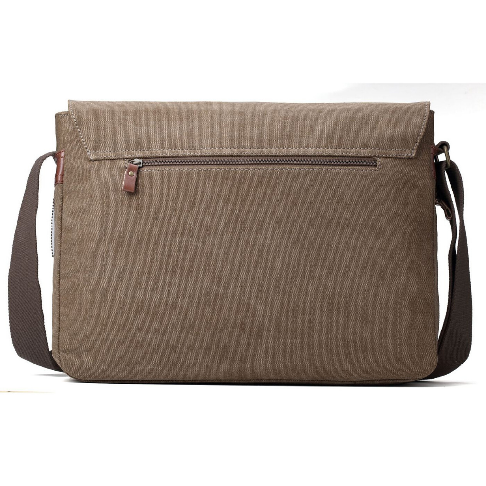 Troop Classic Laptop Messenger Bag (Front Flap) LARGE - Brown TRP0371 - Funky Gifts NZ
