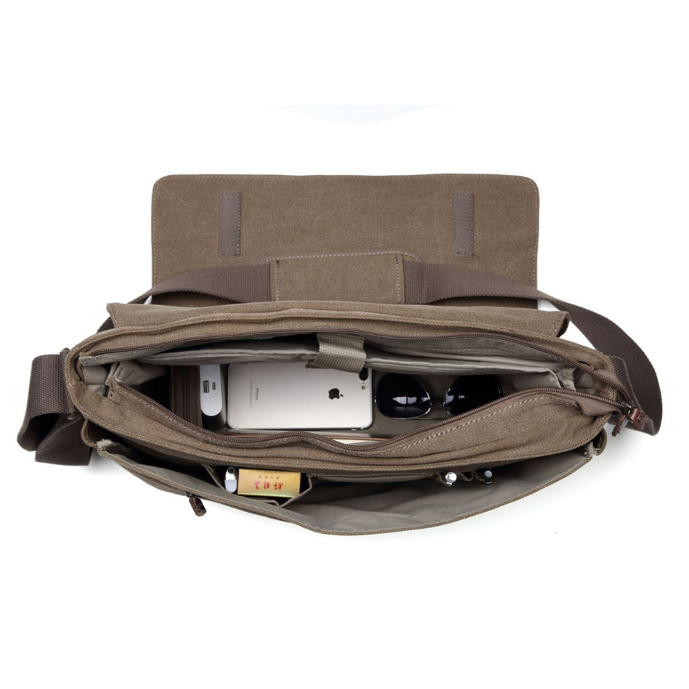 Troop Classic Laptop Messenger Bag (Front Flap) LARGE - Brown TRP0371 - Funky Gifts NZ