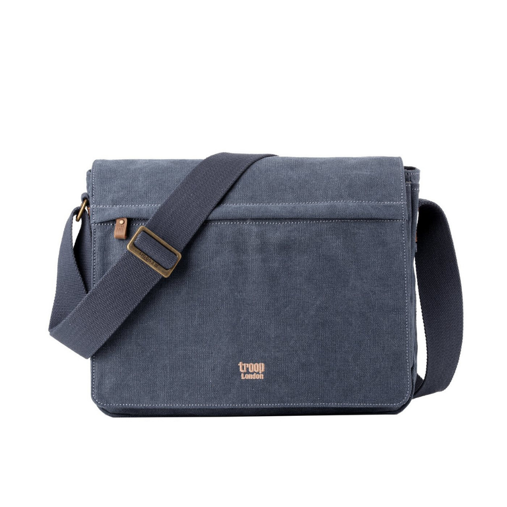 Troop Classic Messenger Bag (Front Flap) - Blue TRP0240 - Funky Gifts NZ