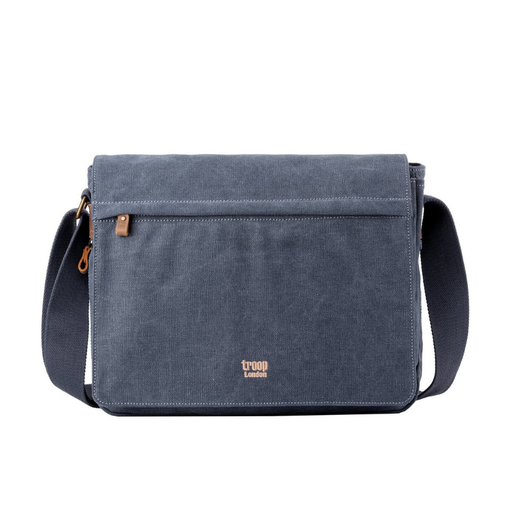 Troop Classic Messenger Bag (Front Flap) - Blue TRP0240 - Funky Gifts NZ