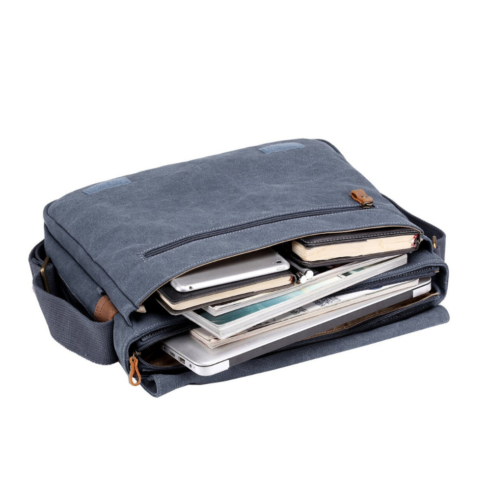 Troop Classic Messenger Bag (Front Flap) - Blue TRP0240 - Funky Gifts NZ