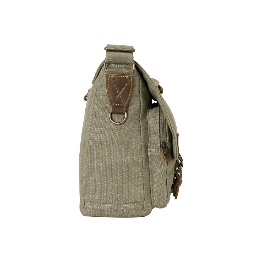 Troop London Classic Laptop Messenger Bag - Khaki TRP0207 - Funky Gifts NZ