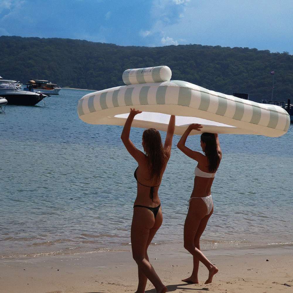 SunnyLife Luxe Twin Hammock Float The Vacay Soft Olive - Funky Gifts NZ