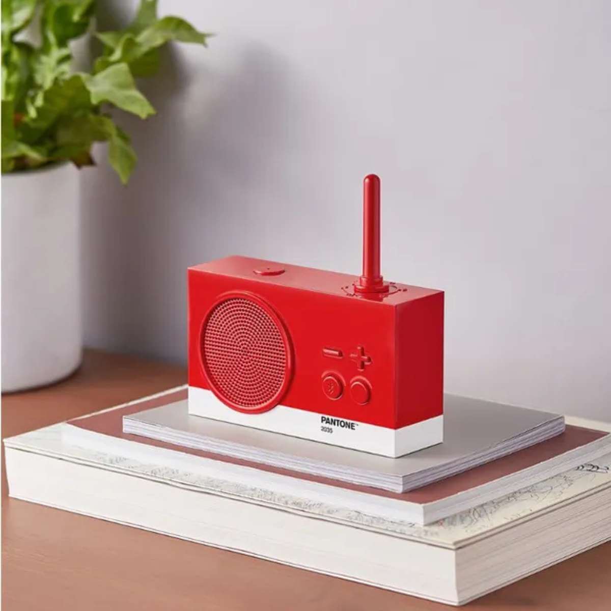 Lexon x Pantone Tykho 3 Bluetooth Radio - Red - Funky Gifts NZ