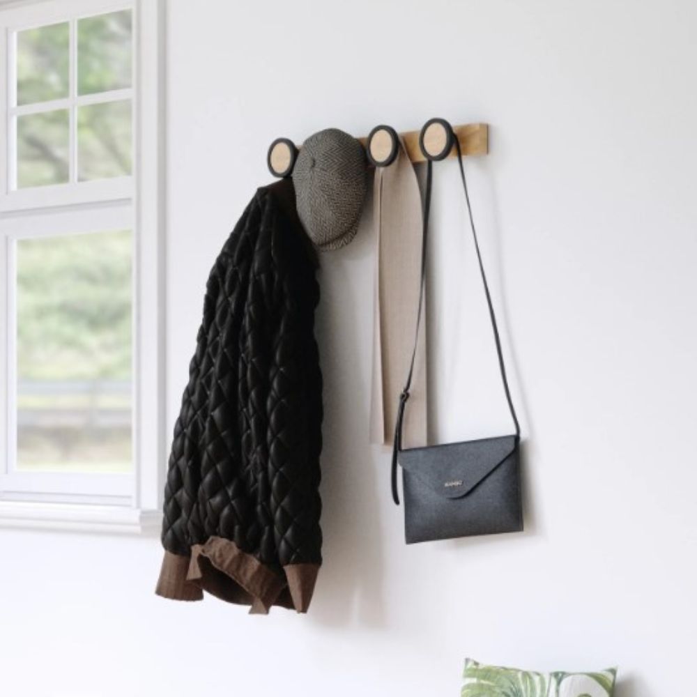 Umbra Hub Rail 4 Hook - Natural - Funky Gifts NZ