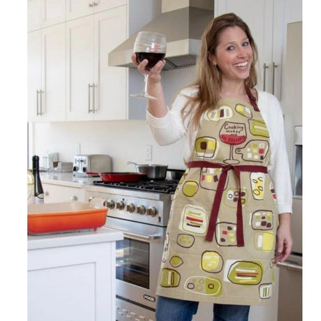 Apron - Cooking With Wine - Blue Q - Funky Gifts NZ