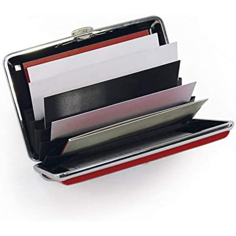 VW T1 Bus Buisness Card Case Red/Black - Funky Gifts NZ