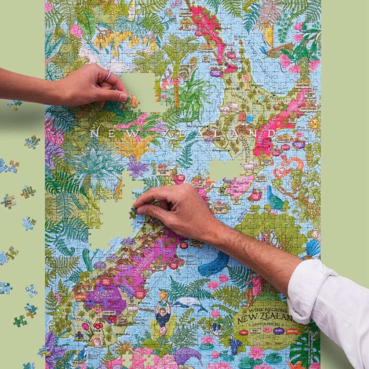 New Zealand Wine Puzzle – 1000 Pieces - Funky Gifts NZ