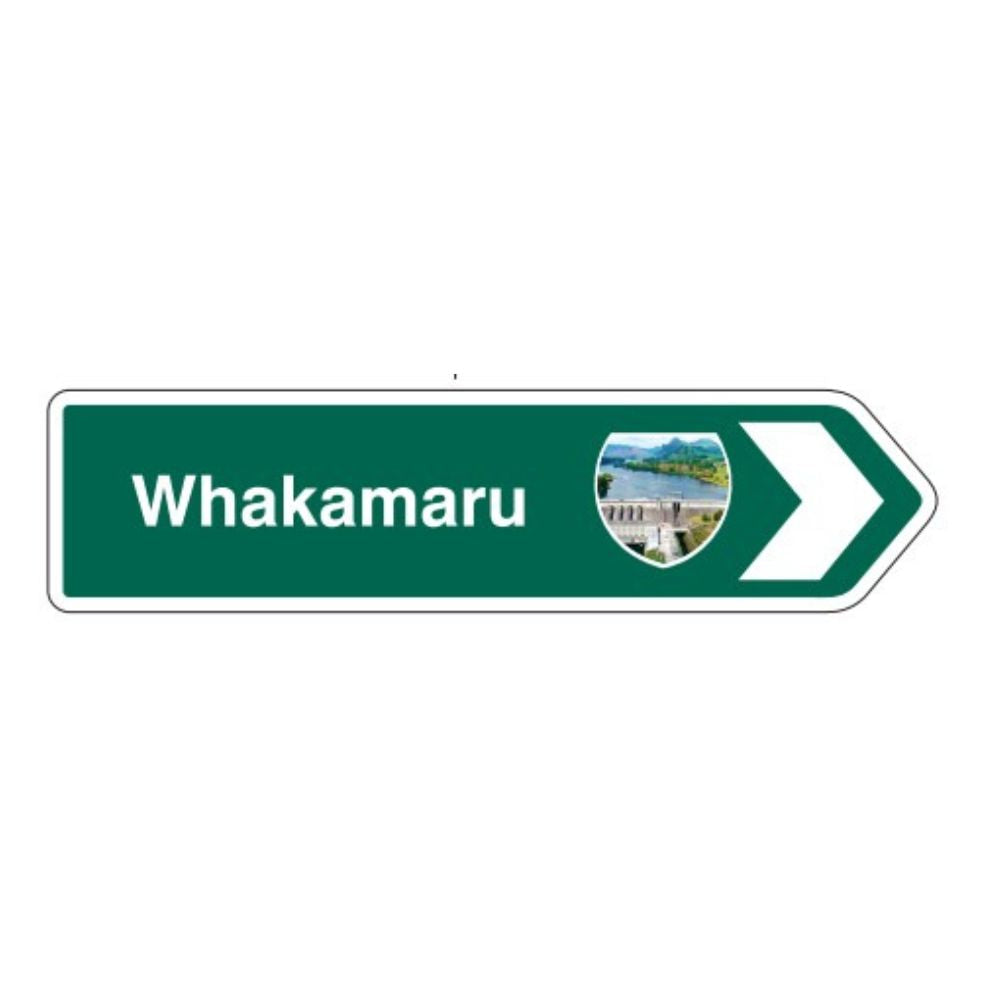 NZ Road Sign Magnet - Whakamaru (icon) - Funky Gifts NZ